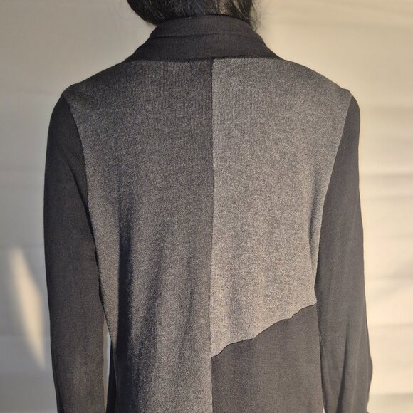 FENN WRIGHT MANSON cardigan style long sweater, black/gray in size Large - Picture 13 of 16